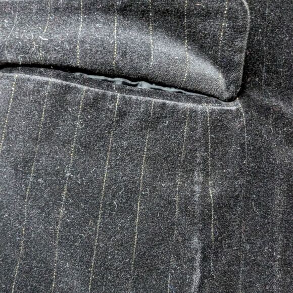 TOGo Black Pinstripe Velvet blazer size s - Picture 6 of 6